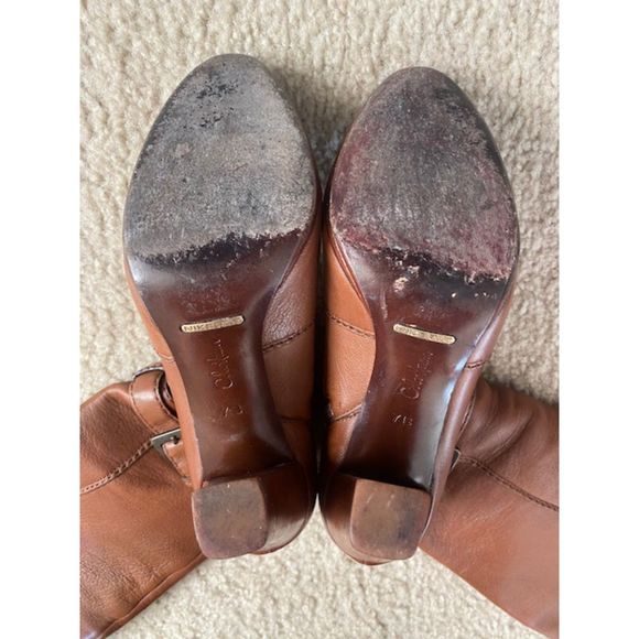 Cole Haan Nike Air Brown Leather Boots Sz 7 - Picture 8 of 12